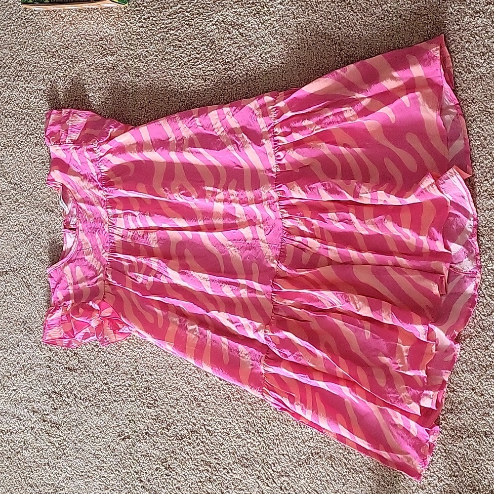 Haptics Pink Zebra Dress Size S NWOT